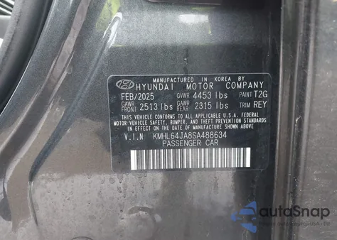 2025 Hyundai Sonata Sel z USA, uszkodzony, nr VIN KMHL64JA8SA488634